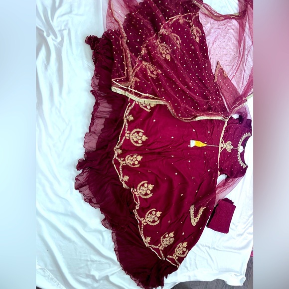3 piece of Batikstudio PK woman party wear Dark maroon outfit large size - Picture 1 of 12
